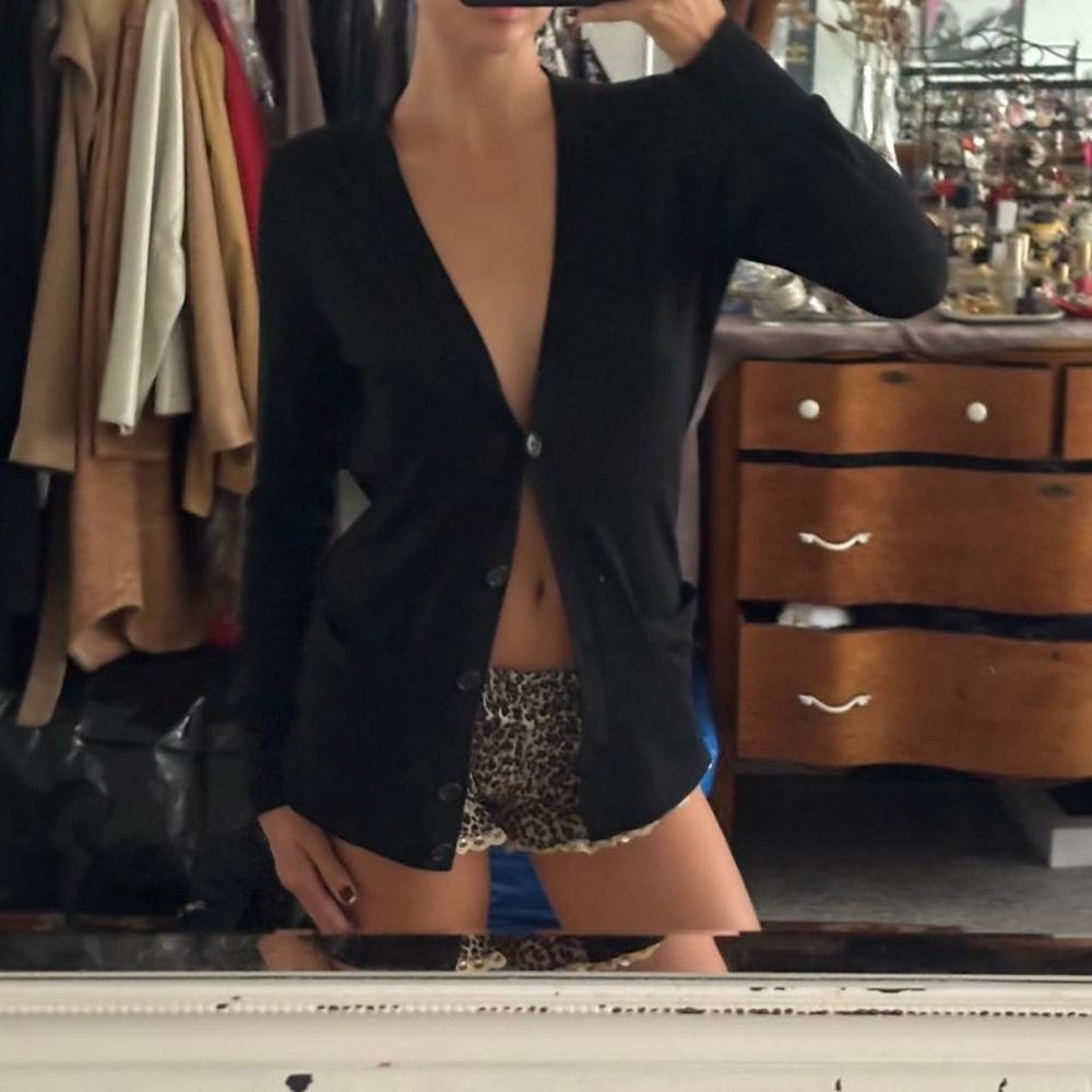 LOFT Classic Black Open Cardigan